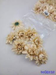  Dália selyemvirág fej 9cm - Natúr