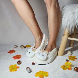 Ollike Női MAMUSZ nyuszi mintás Ecru, 35-38 74632