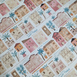  Tengerparti házikós textil