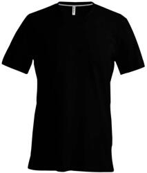 Kariban Férfi oldalvarrott V-nyakú rövid ujjó póló, Kariban KA357, Black-M (ka357bl-m)