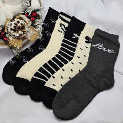 Aura Via Bambusz VASTAG zokni masni mintás 5 pár/cs 38-41 78632