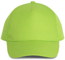 K-UP KP157 poliészter 5 paneles baseball sapka K-UP, Lime-U (kp157li-u)