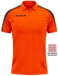 GIVOVA Fluo Narancssárga Sport Polo XL - Légző és Könnyű narancssárga