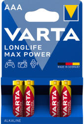 VARTA Elem AAA mikro LR03 Longlife Max Power 4 db/csomag, Varta (4703101404)