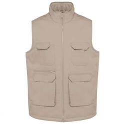 Designed To Work WK607 UNISEX PADDED MULTI-POCKET POLYCOTTON VEST (wk607be-m)