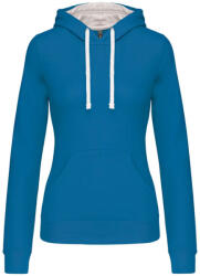 Kariban KA465 LADIES’ CONTRAST HOODED SWEATSHIRT (ka465tb/wh-l)