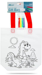 Színezhető ajándéktáska filctollal - Sárkány, dinoszaurusz