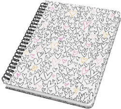 Sigel Spirálfüzet, 162x215 mm, pontrácsos, 60 lap, keményfedeles, SIGEL "Jolie", Wild Hearts