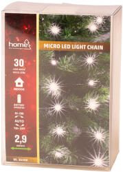 Somogyi Elektronic Micro LED fényfüzér, 2.9m + 30cm, 30 hidegfehér micro LED (ML_30_WH)