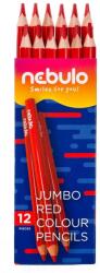 Nebulo Színes ceruza, jumbo háromszög, Nebulo piros - suplix