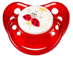 Baby Bruin Játszócumi Katica, piros szilikon fogszabályzós (méret: 2) 5 - 18 hó (jcb2p)