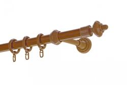 Karnisvilág Sötét tölgy műanyag végzárós rúd karnis 120 cm