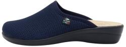 Fly Flot Saboti dama, albastru, ortopedici, de casa, textil, cu interior din piele naturala, talpa joasa, Fly Flot T4-368-FE-2001-Albastru (Marime: 37) (T4-368-FE-2001-Albastru-37)