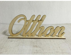Natúr fa - "Otthon" felirat talppal 25cm - papelito