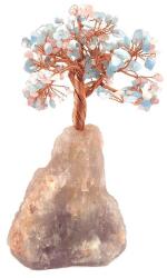 R. M. ékszer Ásványfa vegyes nyers kvarcon 15cm (017413)