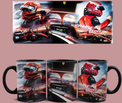 Ferrari - Leclerc bögre (Fekete) - szupicuccok