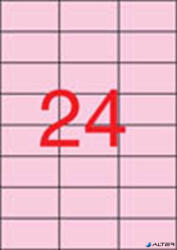 APLI Etikett, 70x37 mm, színes, APLI, pasztell rózsaszín, 480 etikett/csomag (11843) - alter