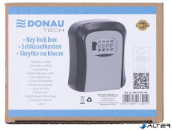 DONAU Kulcs széf, számzáras, 115x95x40 mm, DONAU "Tech", ezüst-fekete (19071251-99) - alter