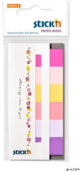 STICK N Jelölőcímke, papír, 7x30 lap, 45x15 mm, STICK N, tavaszi színek (21595) - alter