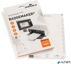 DURABLE Betétlap, 60x90 mm, DURABLE, fehér (145602) - alter