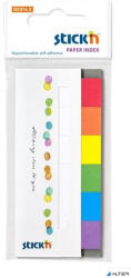 STICK N Jelölőcímke, papír, 7x30 lap, 45x15 mm, STICK N, szivárvány színek (21598) - alter