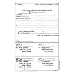 Formulare tipizate Ordin deplasare, format A5, 100 coli/carnet (NL-011590) - officeclass
