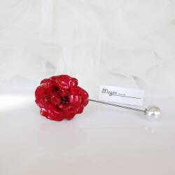 Meganflo Брошка Червена Роза - игла с перла