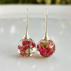 Meganflo Висящи обеци сфери с ерика - Коледна кралица
