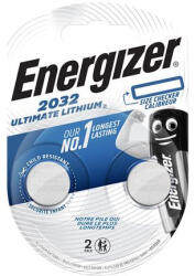 Energizer Gombelem, CR2032, 2 db, színjelző, ENERGIZER "Ultimate Lithium Performance (EGULP2032B2)