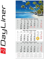 Dayliner Speditőr naptár 1 tömb, 3 hónap SP-1 330 × 670 mm, fehér lapokkal Vízpart Dayliner 2026 (DL6SP-1H3-VI) - iroszer24