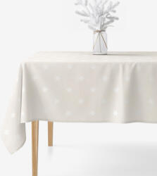 Goldea szögletes terítő natura - hópelyhek természetes alapon 120 x 180 cm