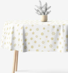 Goldea ovális teflonos terítő - arany hópelyhek 140 x 240 cm