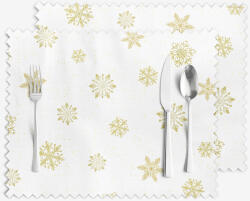 Goldea karácsonyi teflonbevonatú reggeliző alátét - arany hópelyhek - 2db 30 x 40 cm
