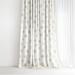 Goldea dekoratív drapéria - arany hópelyhek 180x150 cm