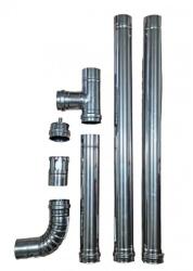 NIKO Kit tubulatura cos fum INOX FI=100mm SP cu garnitura NIKO (KSP/100/P1)
