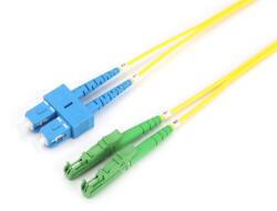 Conneu Оптична пач корда E2000/APC-SC/UPC, дуплекс, сингъл мод OS2, 3 мм, 1 метър (CNFJ-E2ASCOS2DYE3mm-1)