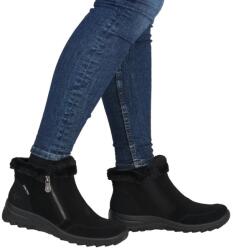 Rieker Botine dama din piele intoarsa, Rieker L7188-00, negru