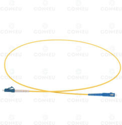 Conneu LC-SC симплексна пач корда, сингълмод OS2, 2 мм. , жълта, Conneu (1.0 м) (CNFJ-LCSCOS2SYE2mm-1)