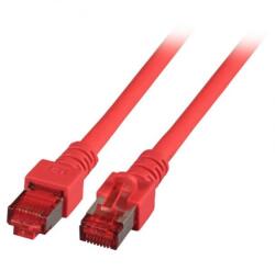  Червена пач корда категория 6, екранирана s-ftp, lszh : Дължина - 0.5м (k5512.0,5)