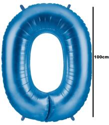 Balloons4party Balon folie cifra 0 albastru 100cm