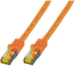 EFB Elektronik RJ45 Пач корда S-FTP, кат. 6A, LSZH, кат. 7 Raw cable, оранжева, 2 метра (MK7001.2O)