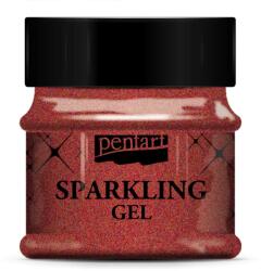  Csillogó gél 50 ml piros arany