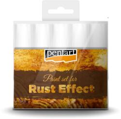 Rozsda hatás festék szett, 4 x 20 ml festék, 20 ml 3D por