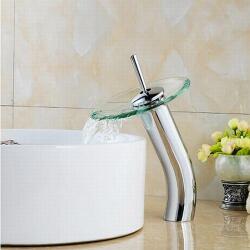  Üvegtányéros mosdó csaptelep - magas