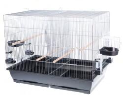 INTER-ZOO Pet Products Клетка за птици MESSI II хром - 78 x 47, 5 x 60 cm ЧЕРНА