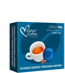 Italian Coffee Espresso Deka koffeinmentes Nespresso Professional kompatibilis kávékapszula, 50 db (50NPRO_DEKA) (50NPRO_DEKA)