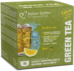 Italian Coffee Green Tea Lemon Dolce Gusto kompatibilis jeges tea kapszula (16 db)