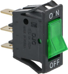SIRMAN Kapcsoló 1-pólusú Zöld 6a 250v