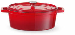 HENDI Zománcozott öntöttvas fazék, HENDI, 4, 4L, Piros, 365x290x(H)115mm (626849)