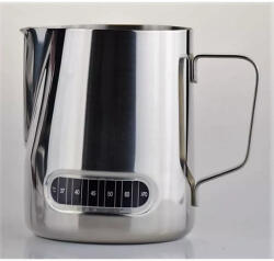 LHT Tejkiöntő kanna hőmérővel - 600 ml - Rozsdamentes acél (751A112) (751A112)